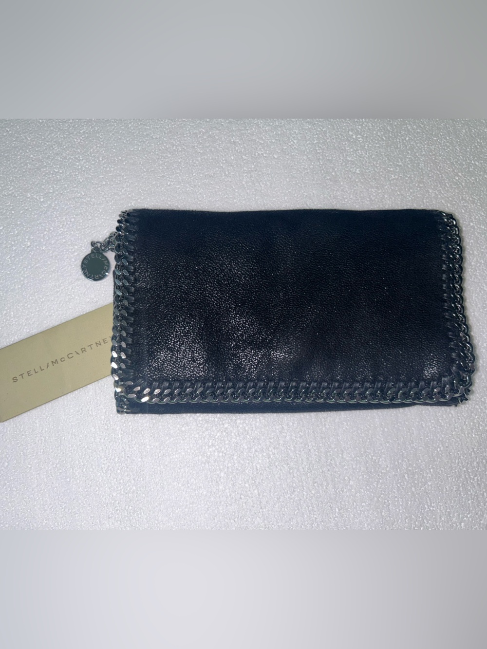 Stella McCartney Black Bag with Silver Chain Trim - Picture 4 of 6